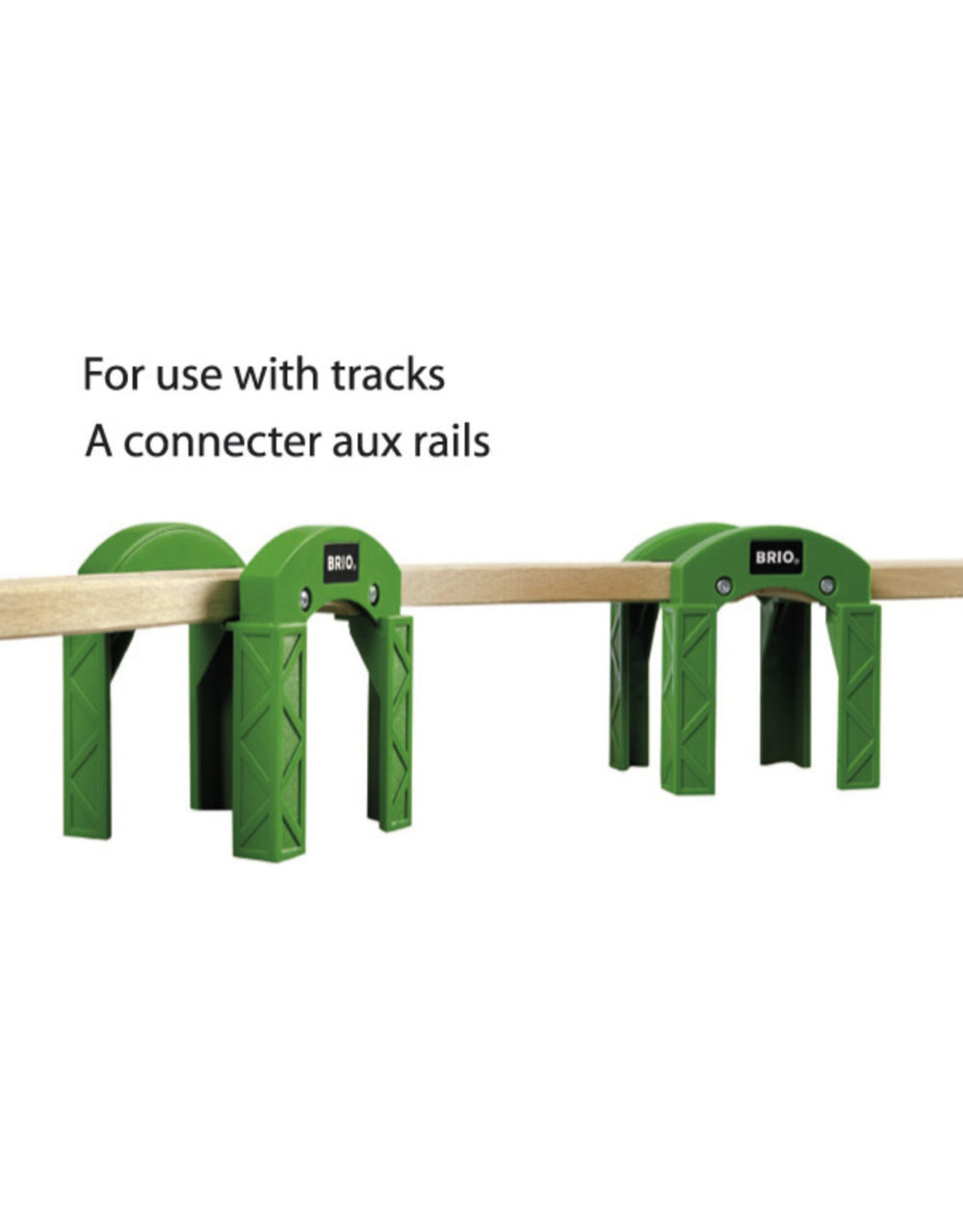 Brio Brio World 33253 Spoorbrug Pijlers Groen - Stacking Tracks Supports