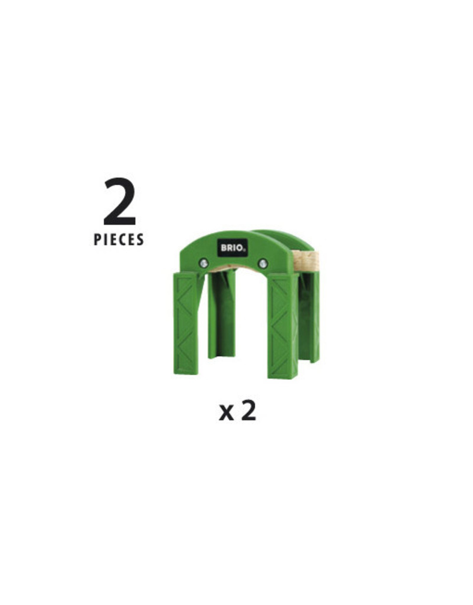 Brio Brio World 33253 Spoorbrug Pijlers Groen - Stacking Tracks Supports