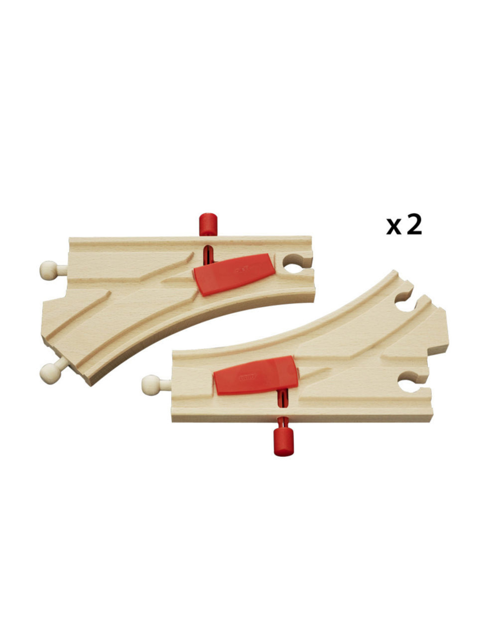 Brio Brio World 33344 Meganische Spoorwissels -  Mechanical Switches