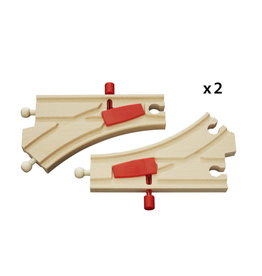 Brio Brio World 33344 Meganische Spoorwissels -  Mechanical Switches