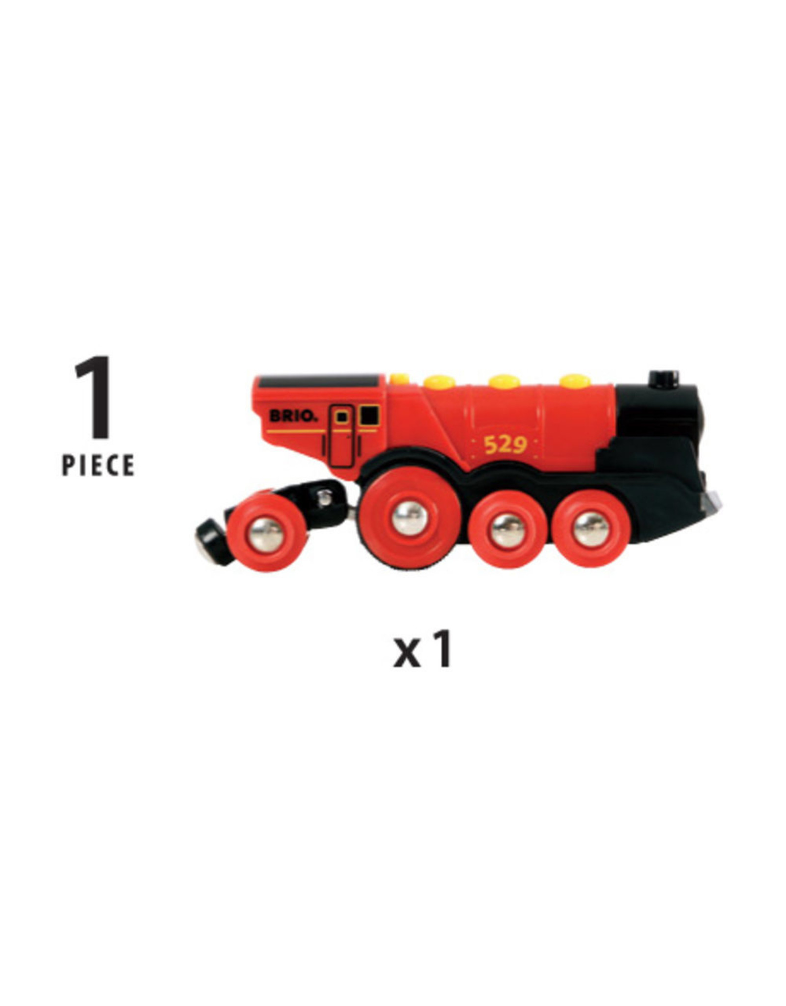 Brio Brio World 33592 Rode Locomotief op Batterijen - Mighty Red Action Locomotive