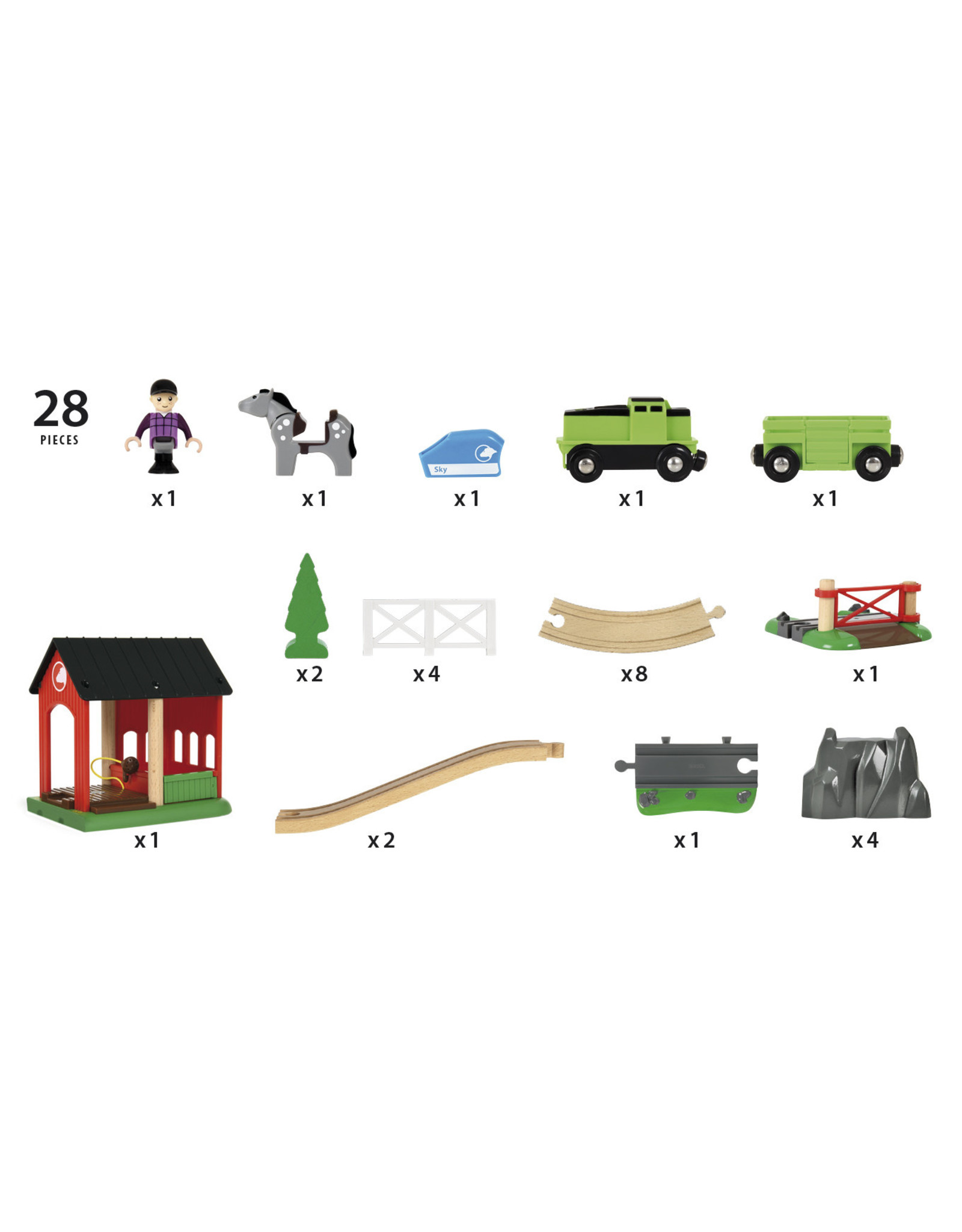 Brio Brio 33790 Treinset met Paarden - Countryside Horseset