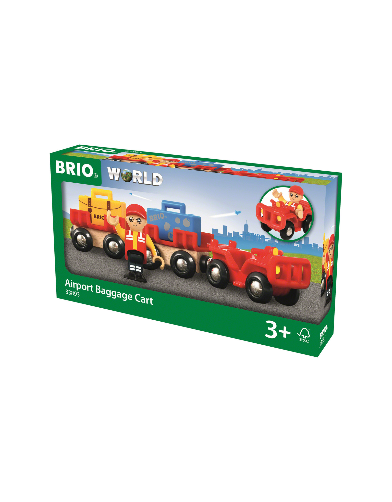 Brio Brio World 33893 Vliegveld Bagage Kar - Airport Baggage Cart