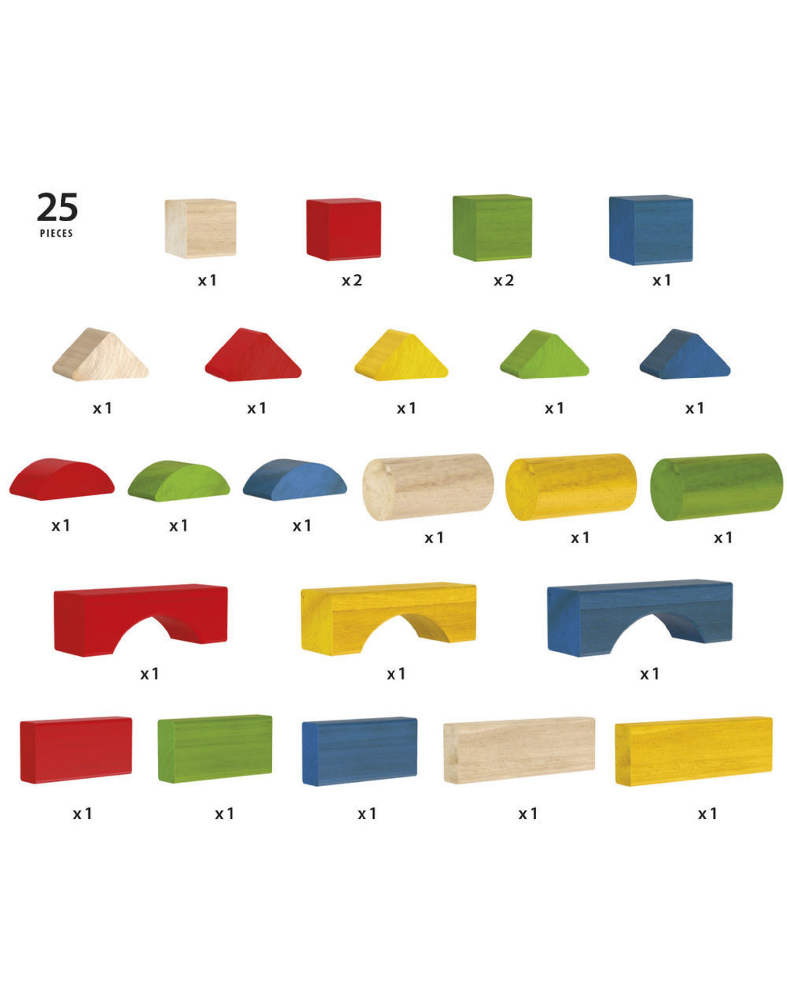Brio Brio 30114 Gekleurde Blokken 25 Stuks