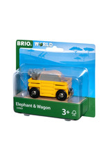 Brio Brio World 33969 Wagon met Olifant -  Elephant & Wagon