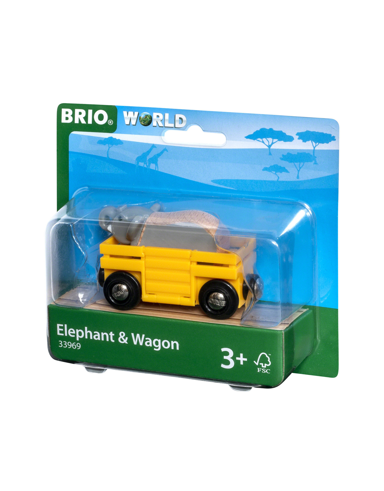 Brio Brio World 33969 Wagon met Olifant -  Elephant & Wagon