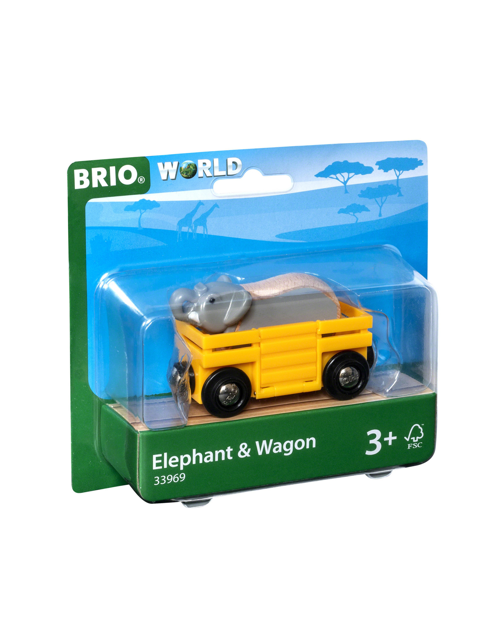 Brio Brio World 33969 Wagon met Olifant -  Elephant & Wagon