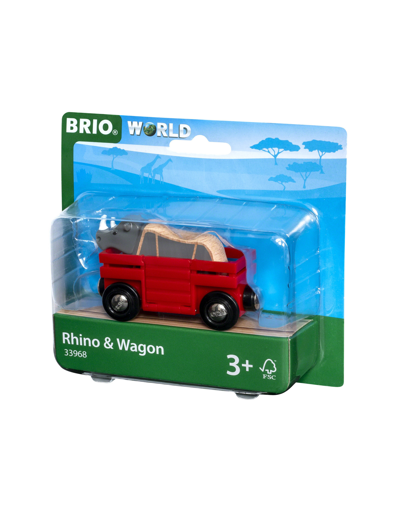 Brio Brio World 33968 Wagon met Neushoorn - Rhino & Wagon