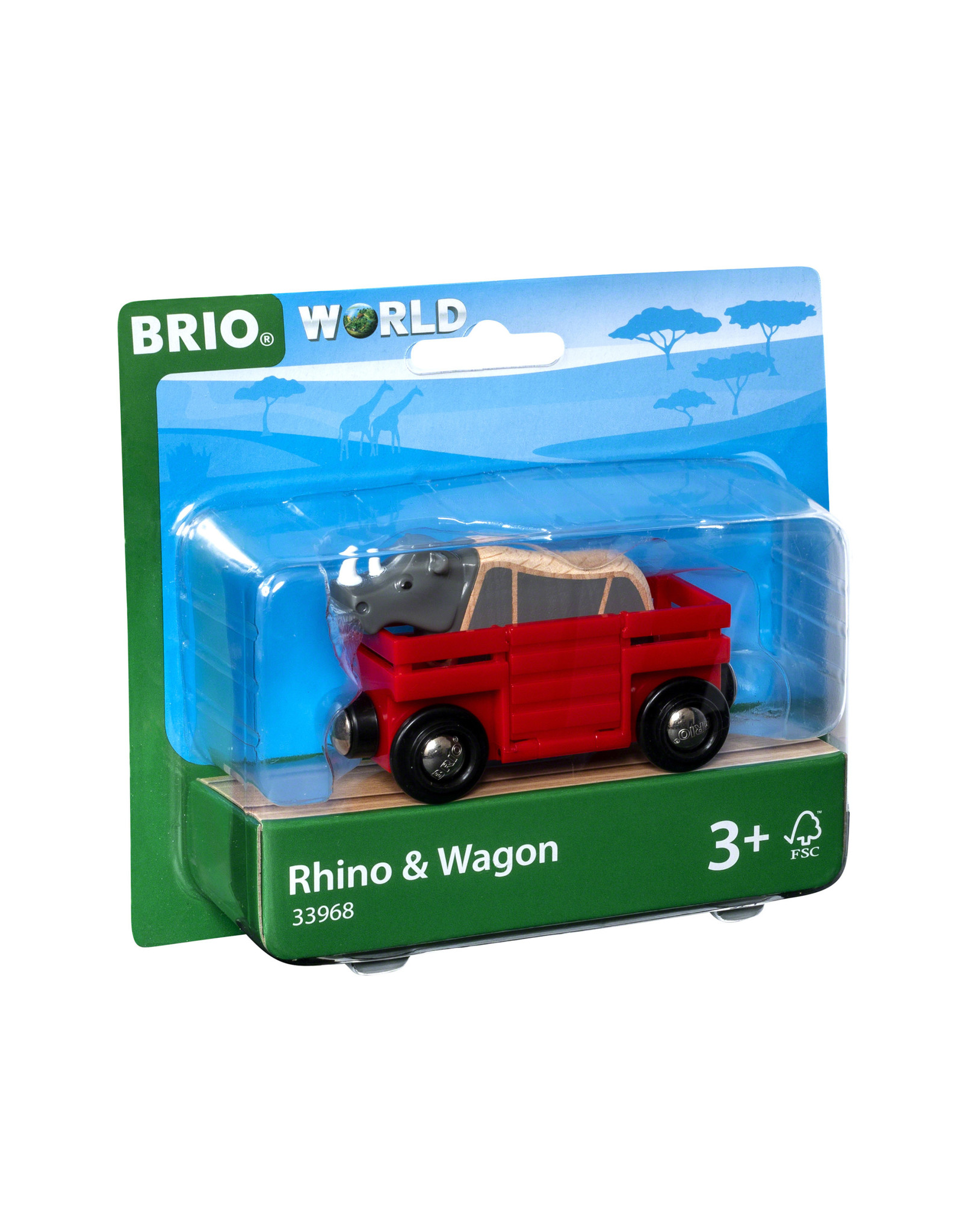 Brio Brio World 33968 Wagon met Neushoorn - Rhino & Wagon