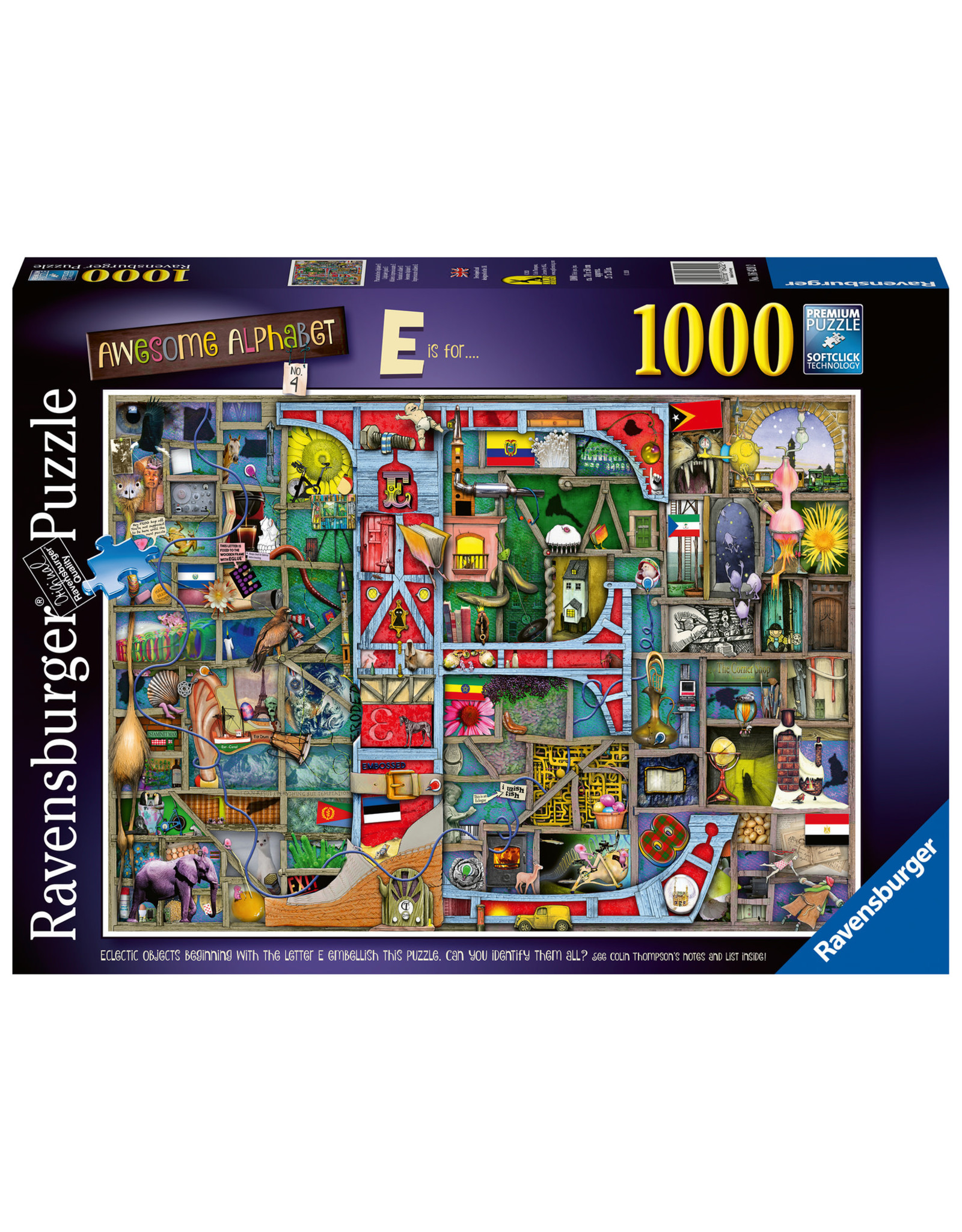 Ravensburger Ravensburger  puzzel 164202 Awesome Alphabet E is for.. - Colin Thompson