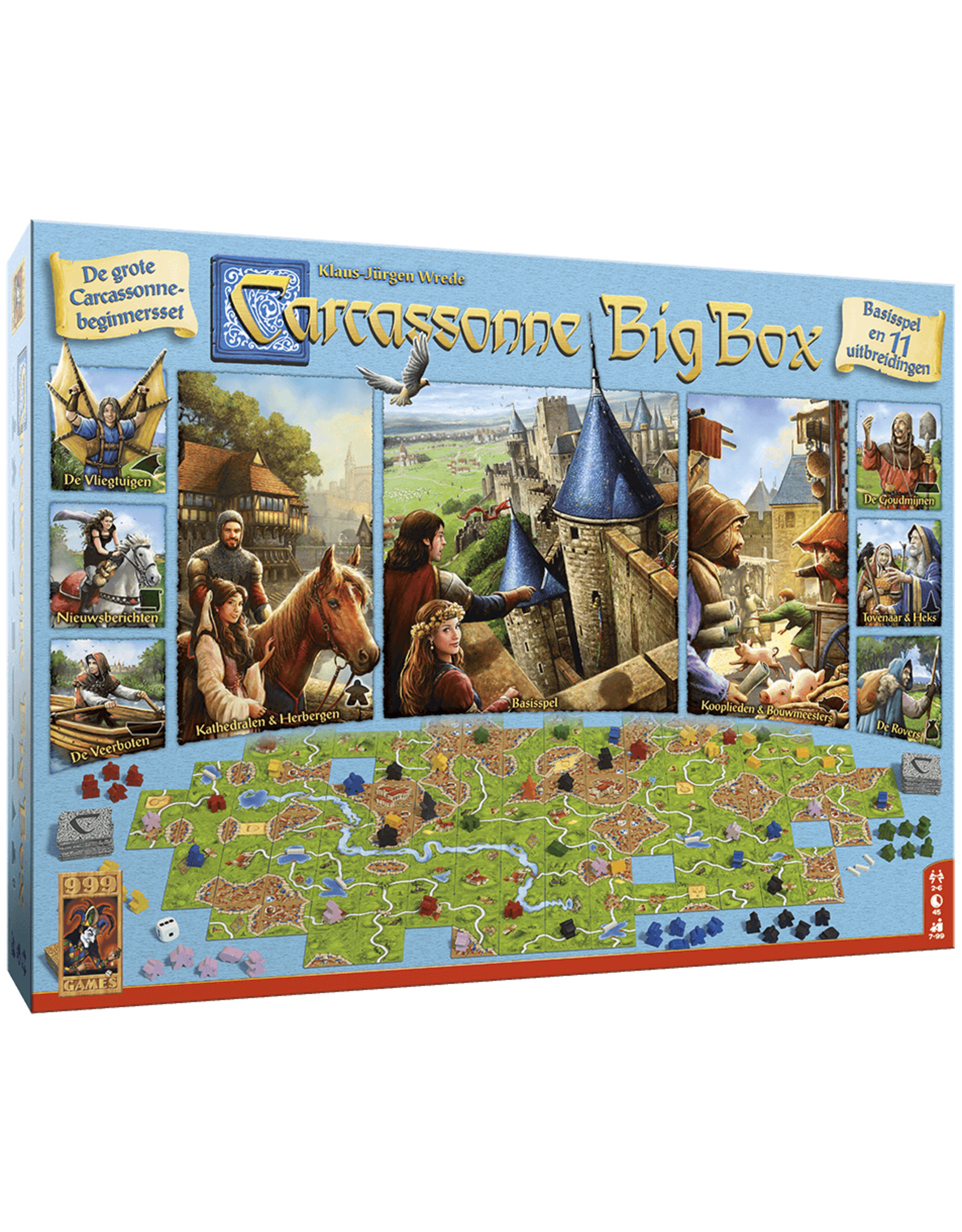 999 Games 999 Games: Carcassonne Big Box - Bordspel