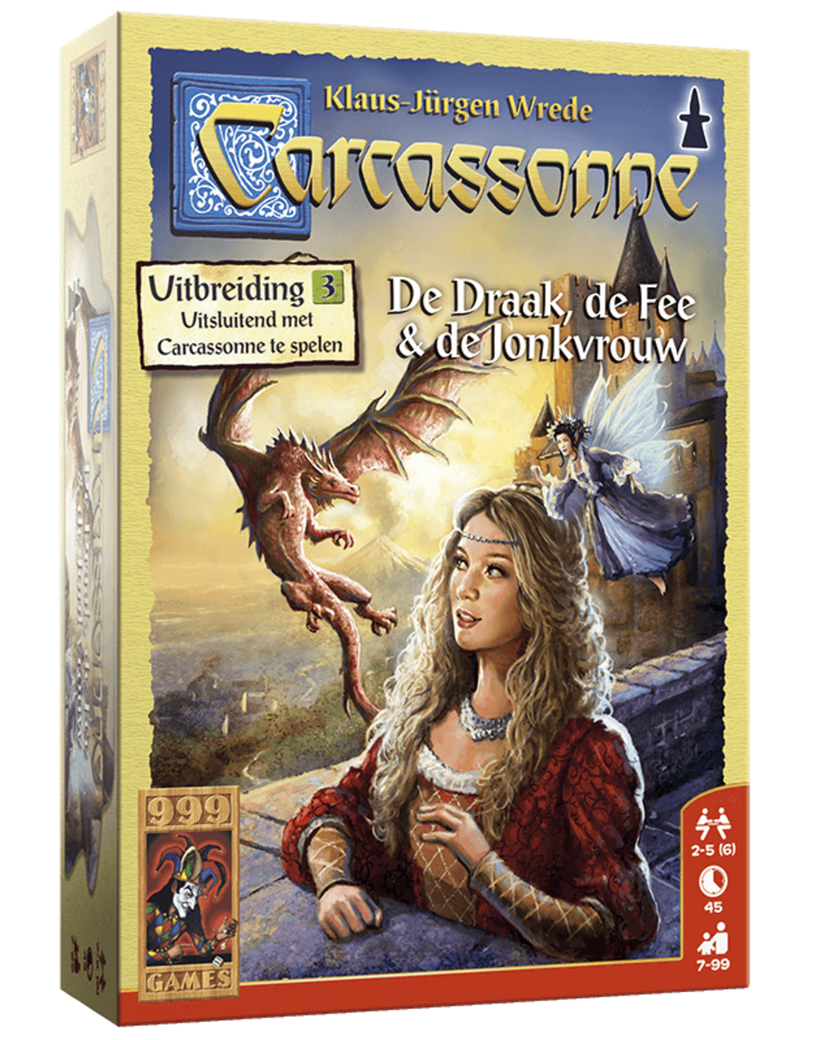 999 Games Carcassonne: De Draak, de Fee en de Jonkvrouw - Bordspel