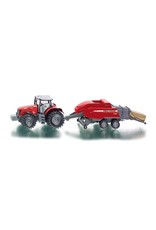 Siku Siku Farmer 1951 Massey Ferguson Traktor met Balenpers (1:50)