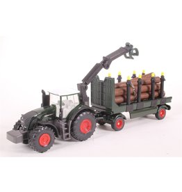 Siku Siku Super 1861 Fendt Tractor met Boomstammen Aanhangwagen (1:87)