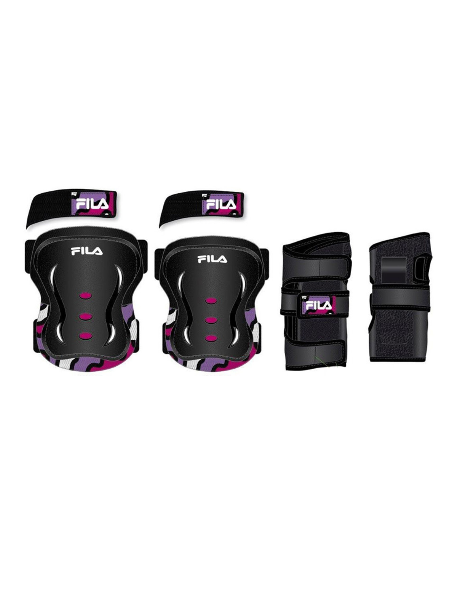 Fila Fila 3-pack skates protection - 3-dlg beschermset roze XS