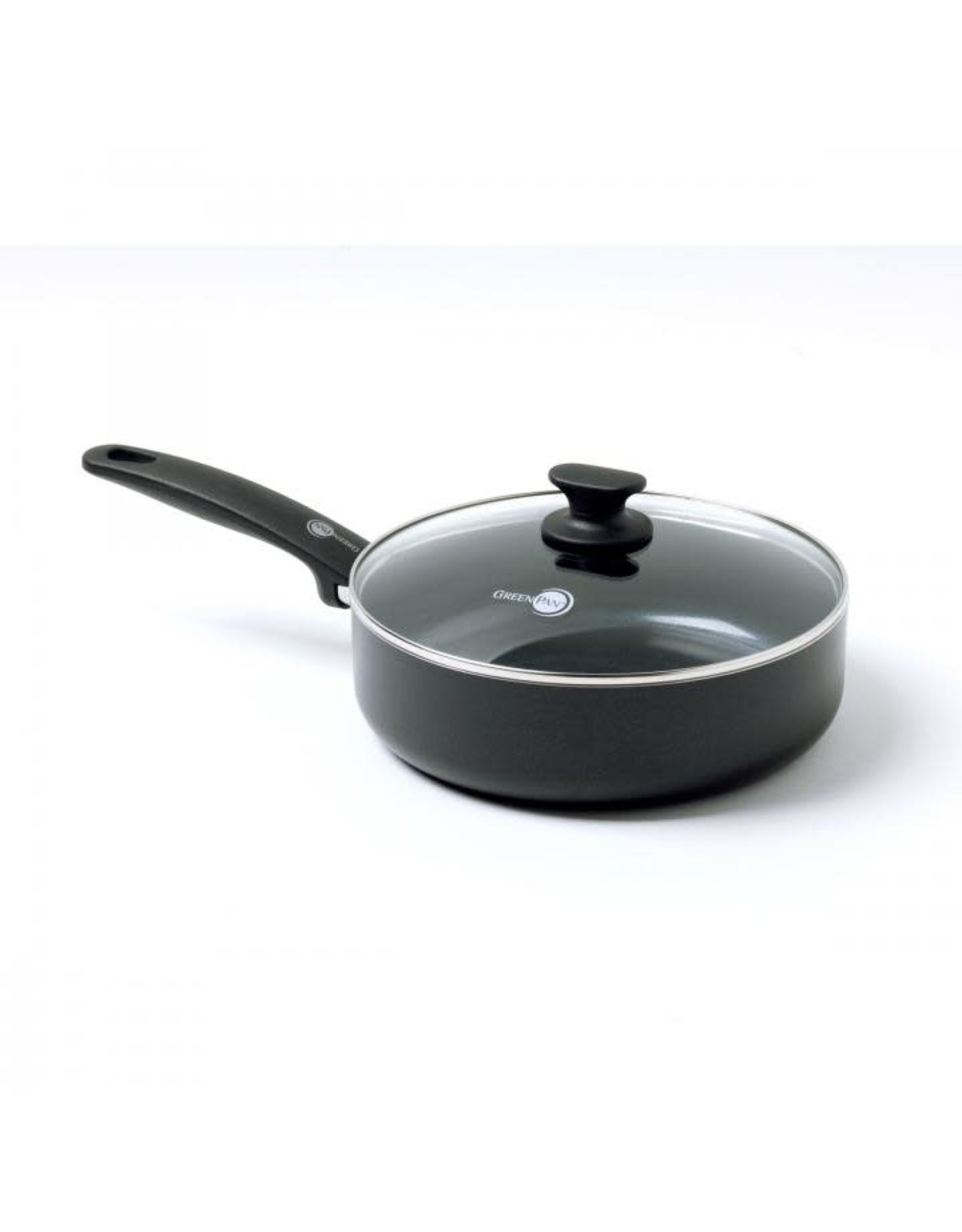 Greenpan Greenpan Cambridge Black Rechte Sauteuse/Hapjespan met dks 24cm 3.10lt