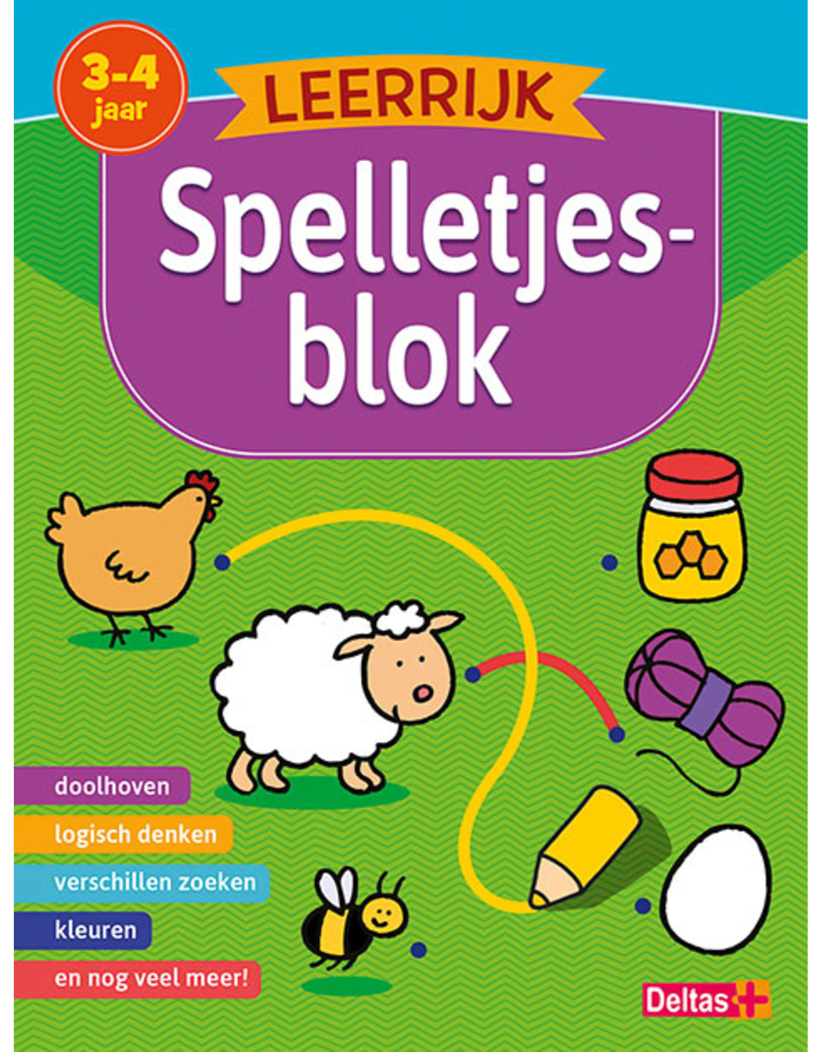 Uitgeverij Deltas Leerrijk Spelletjesblok (3-4 Jr)