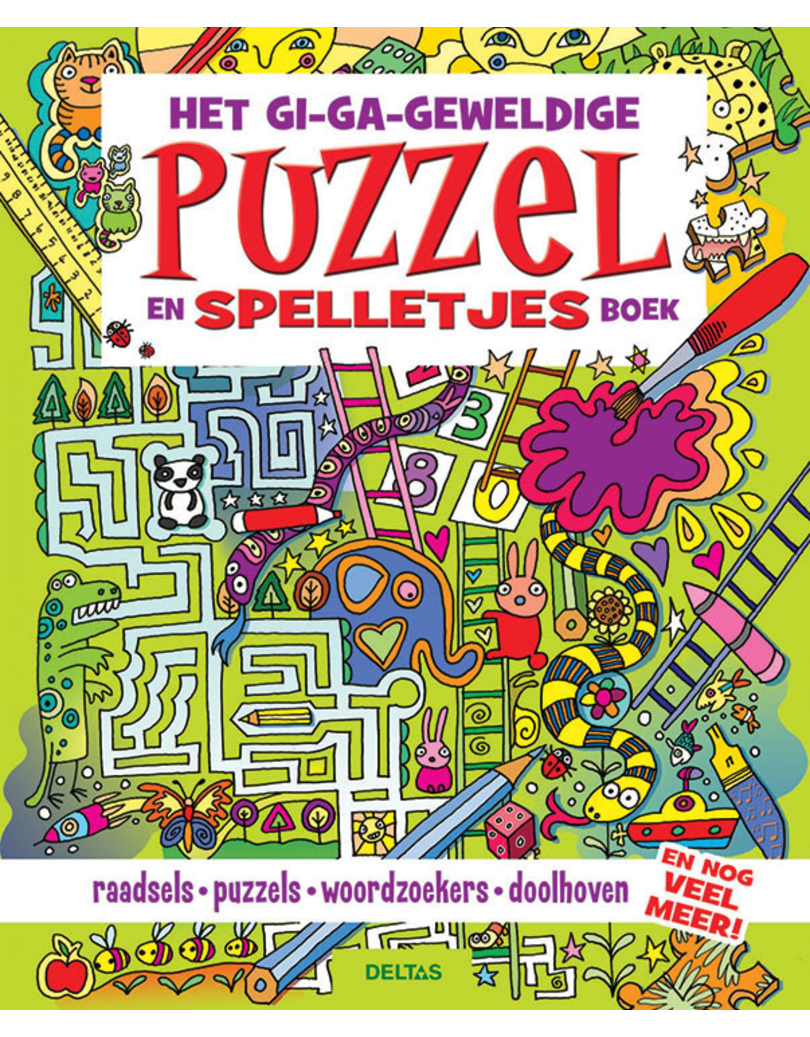 Uitgeverij Deltas Het Giga-Geweldige Puzzel- En Spelletjesboek