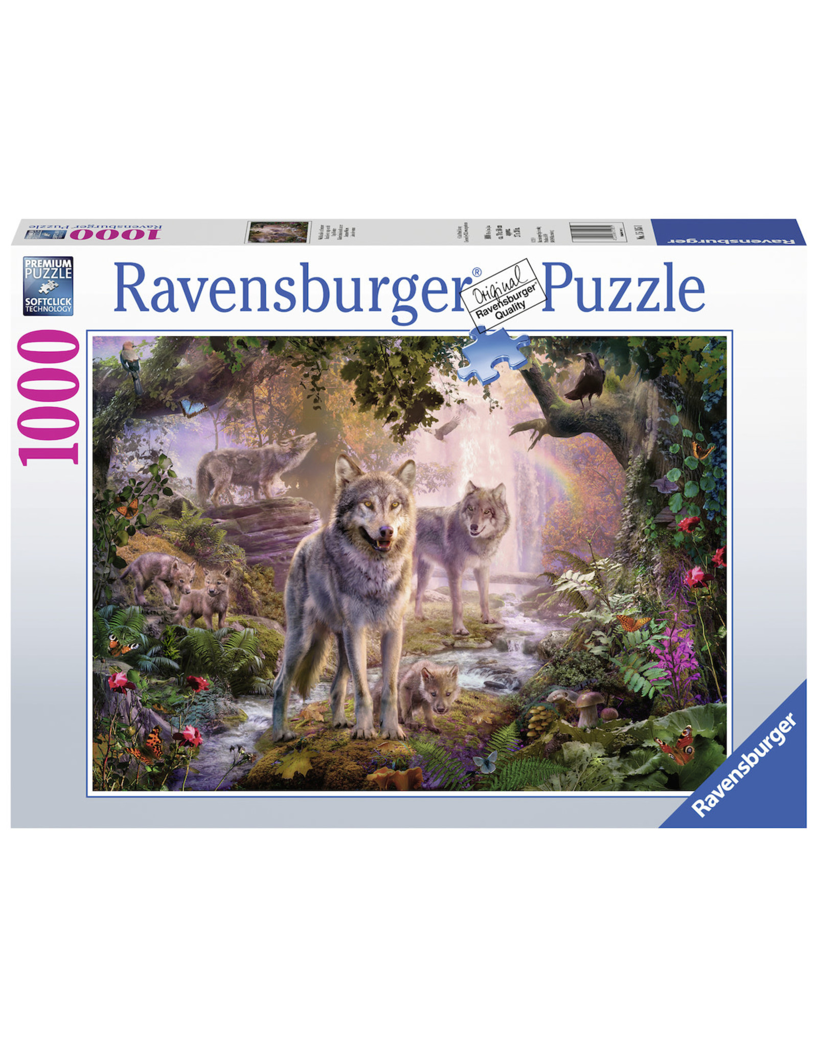 Ravensburger Ravensburger puzzel  151851 Wolvenfamilie in de zomer 1000 stukjes