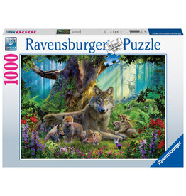 Ravensburger Ravensburger puzzel 159871 Familie wolf in het bos 1000stukjes