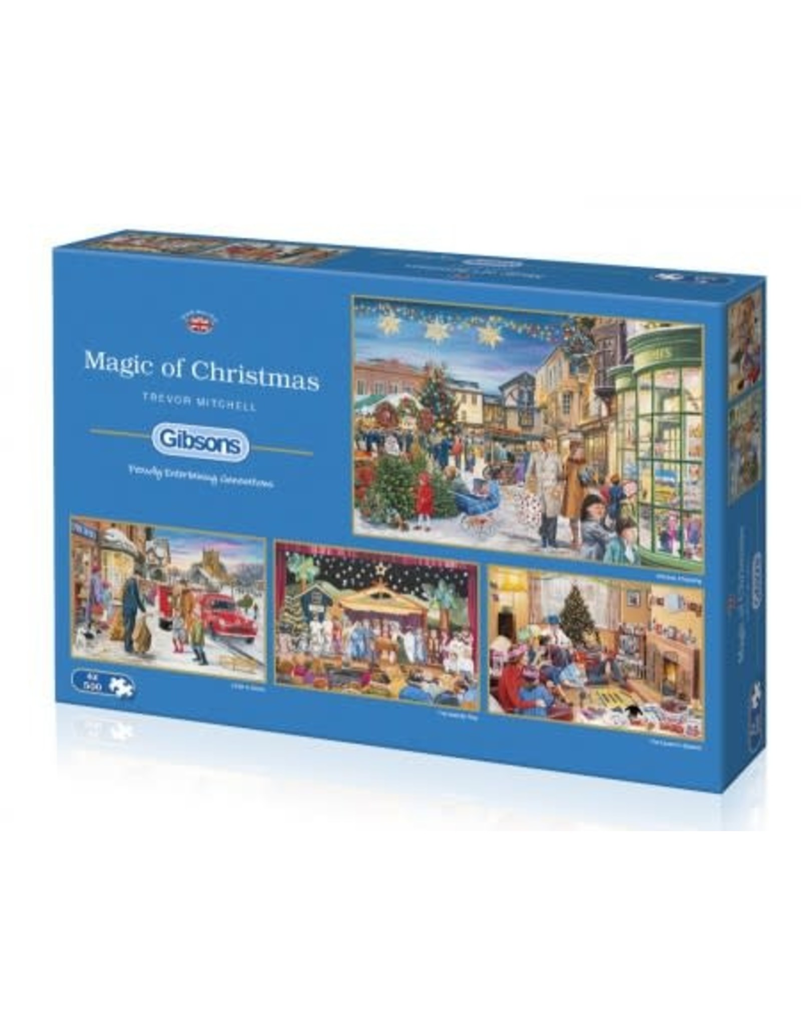 Gibsons Gibsons Puzzel Magic of Christmas 4x500 stukjes