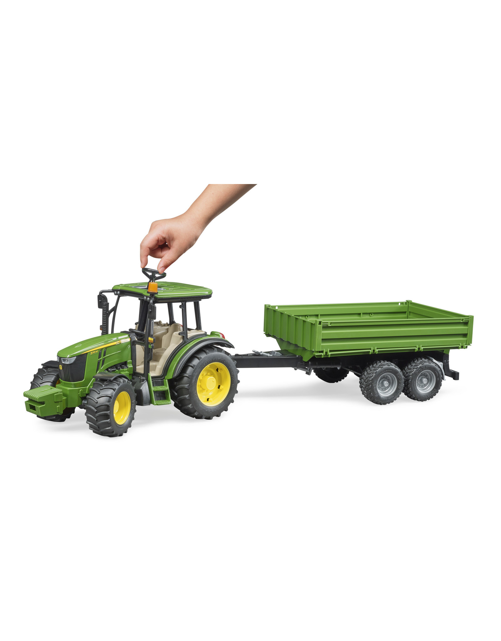 Bruder Bruder 02108 John Deere 51115M met Aanhangwagen (1:16)