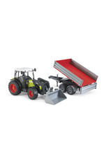 Bruder Bruder 02112 Claas Nectis 267 F met Voorlader en Aanhangwagen (1:16)