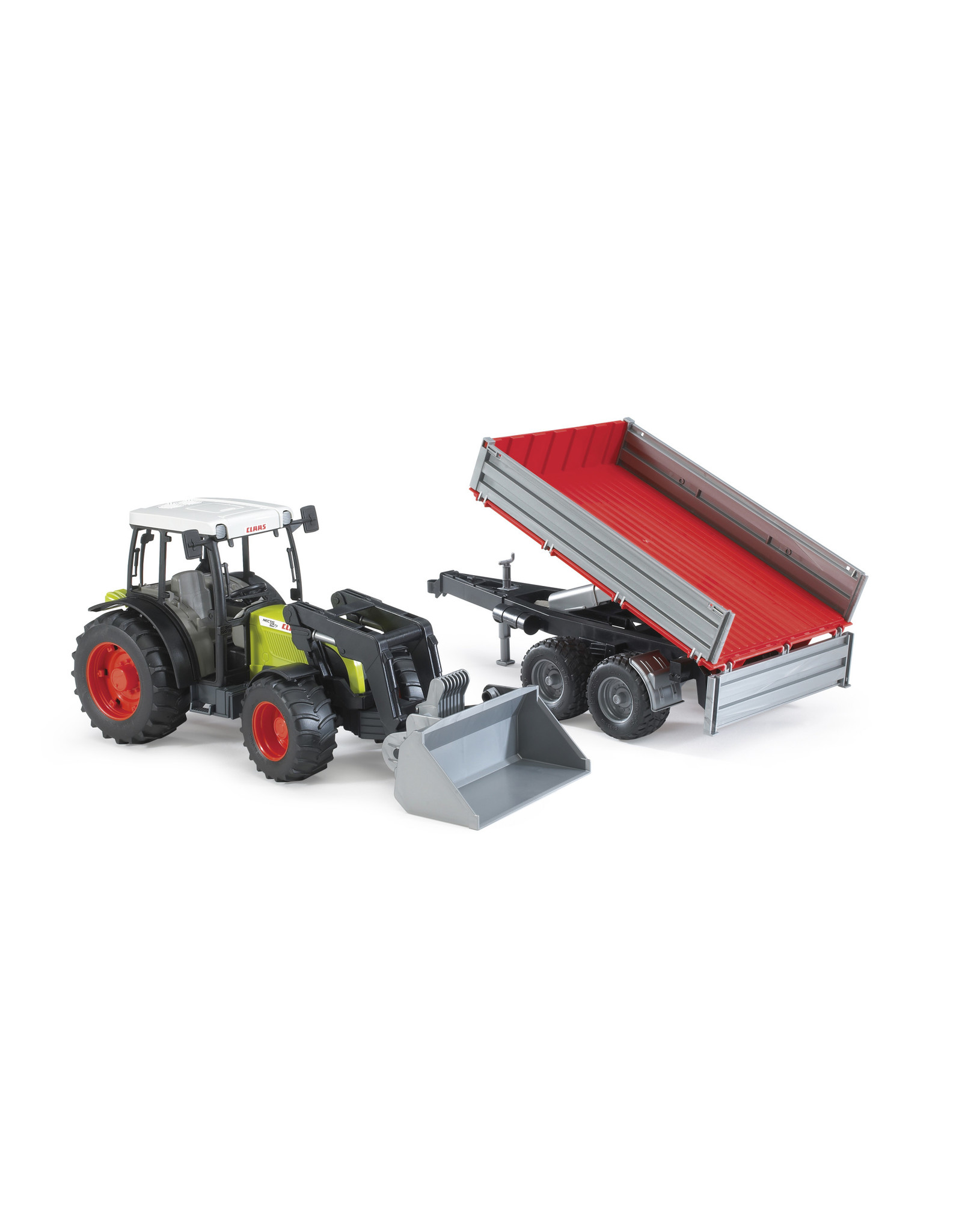 Bruder Bruder 02112 Claas Nectis 267 F met Voorlader en Aanhangwagen (1:16)
