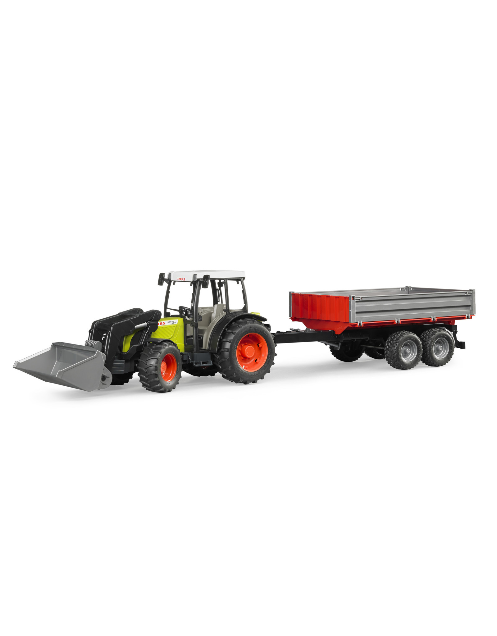 Bruder Bruder 02112 Claas Nectis 267 F met Voorlader en Aanhangwagen (1:16)