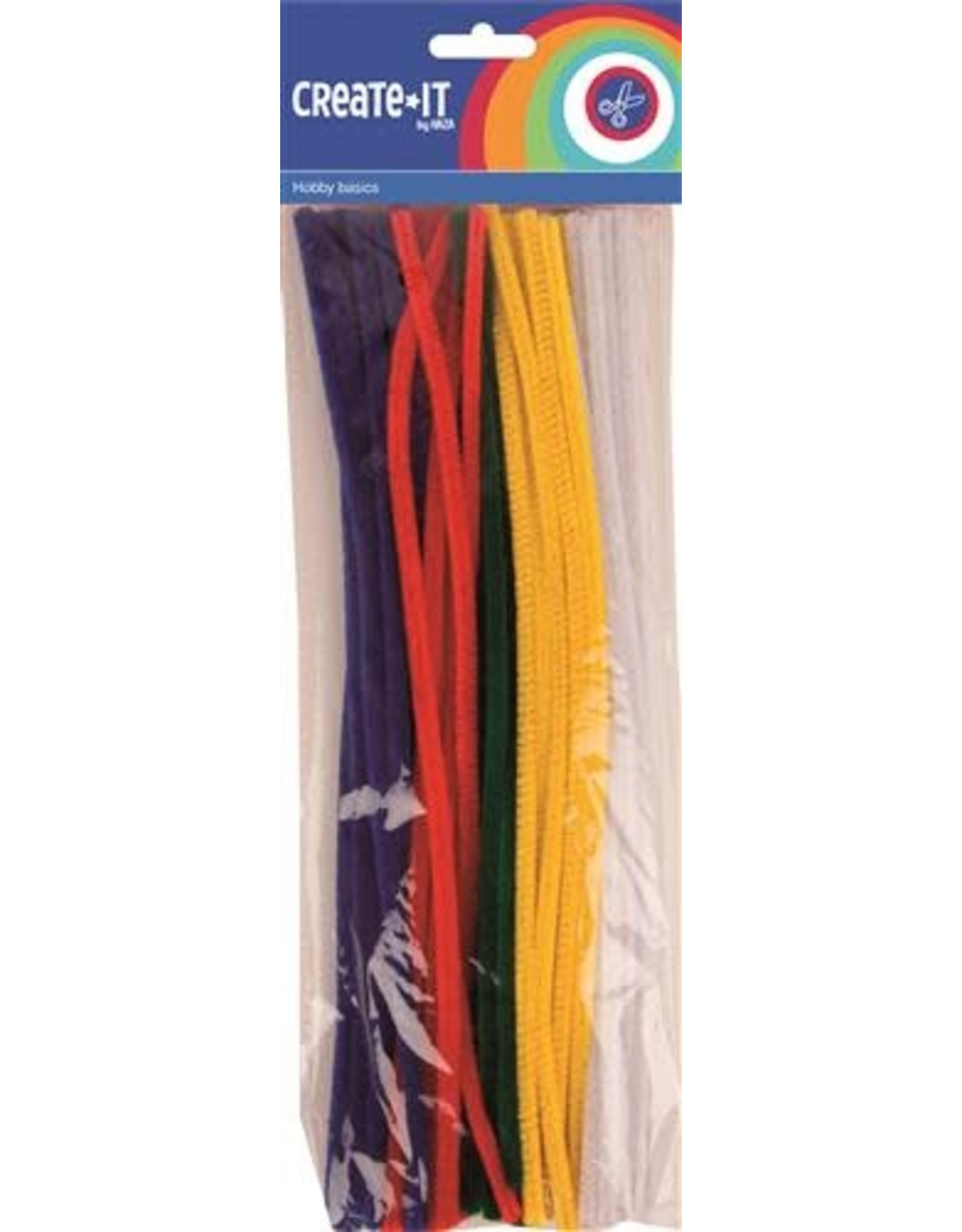 Create-It Haza Create-it   50 stuks Chenille  assorti kleuren