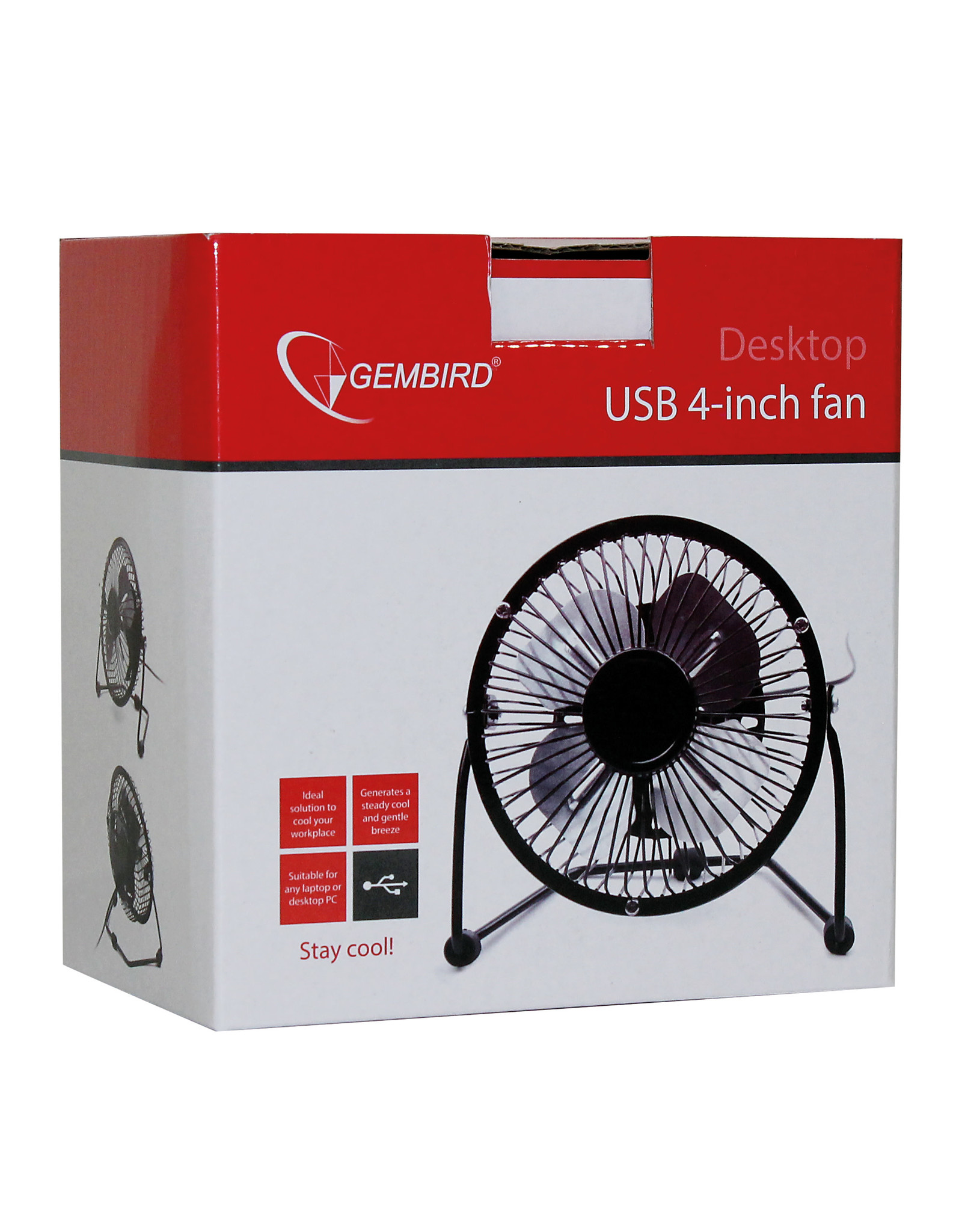 Gembird Usb 4-Inch Fan - tafel ventilator