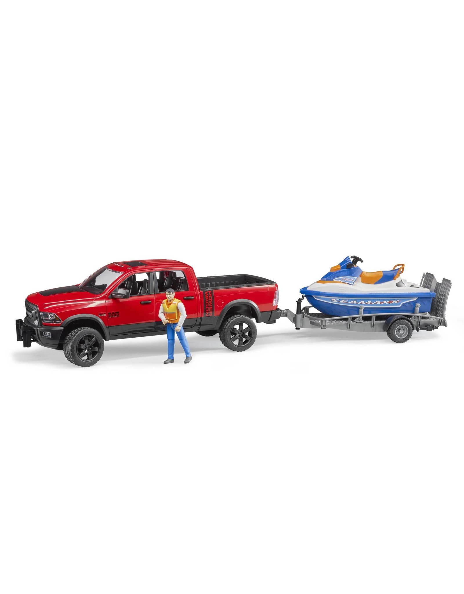 Bruder Bruder 02503 RAM 2500 Power Wagon met  Aanhanger, Jetski en Bestuurder (1:16)