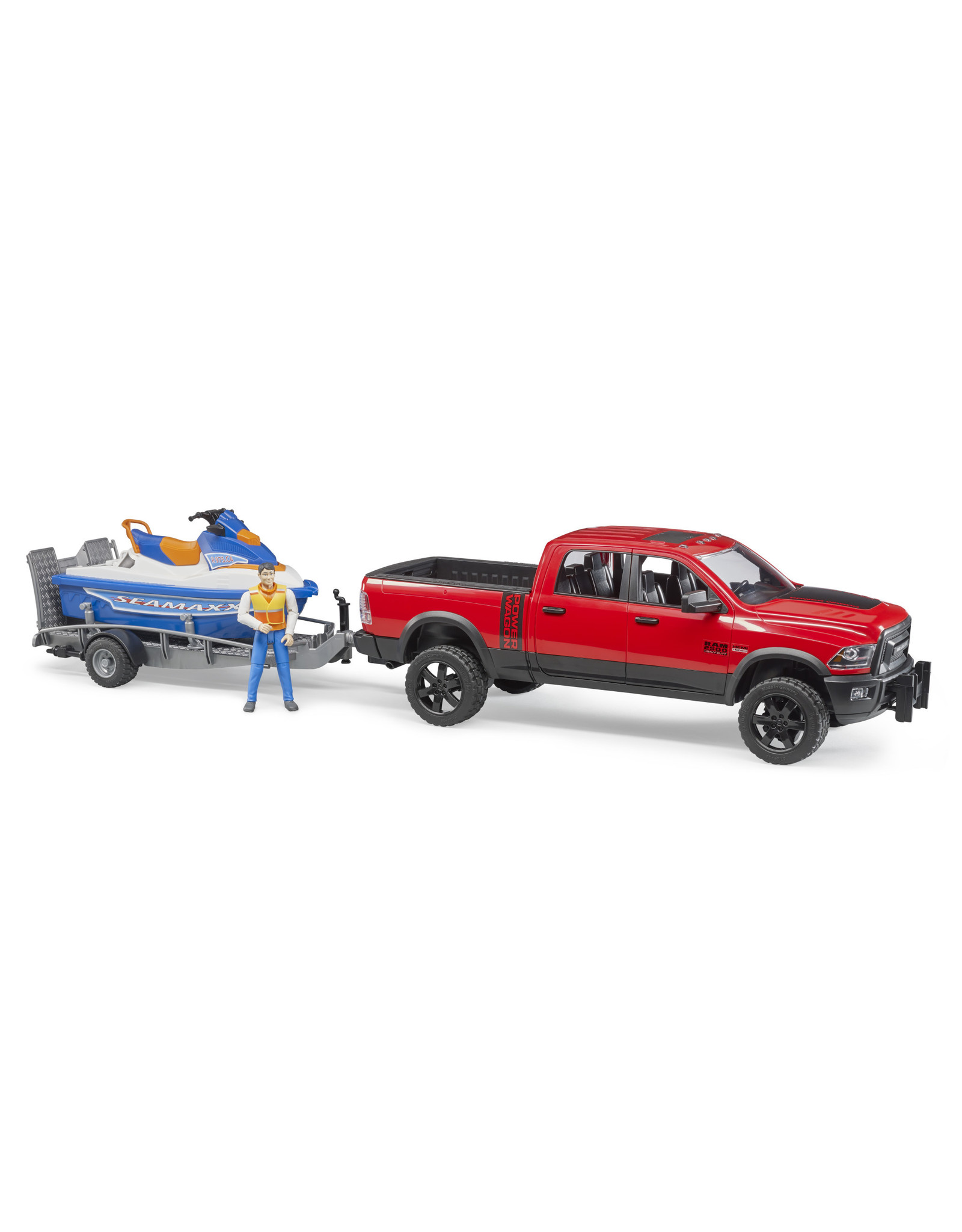 Bruder Bruder 02503 RAM 2500 Power Wagon met  Aanhanger, Jetski en Bestuurder (1:16)