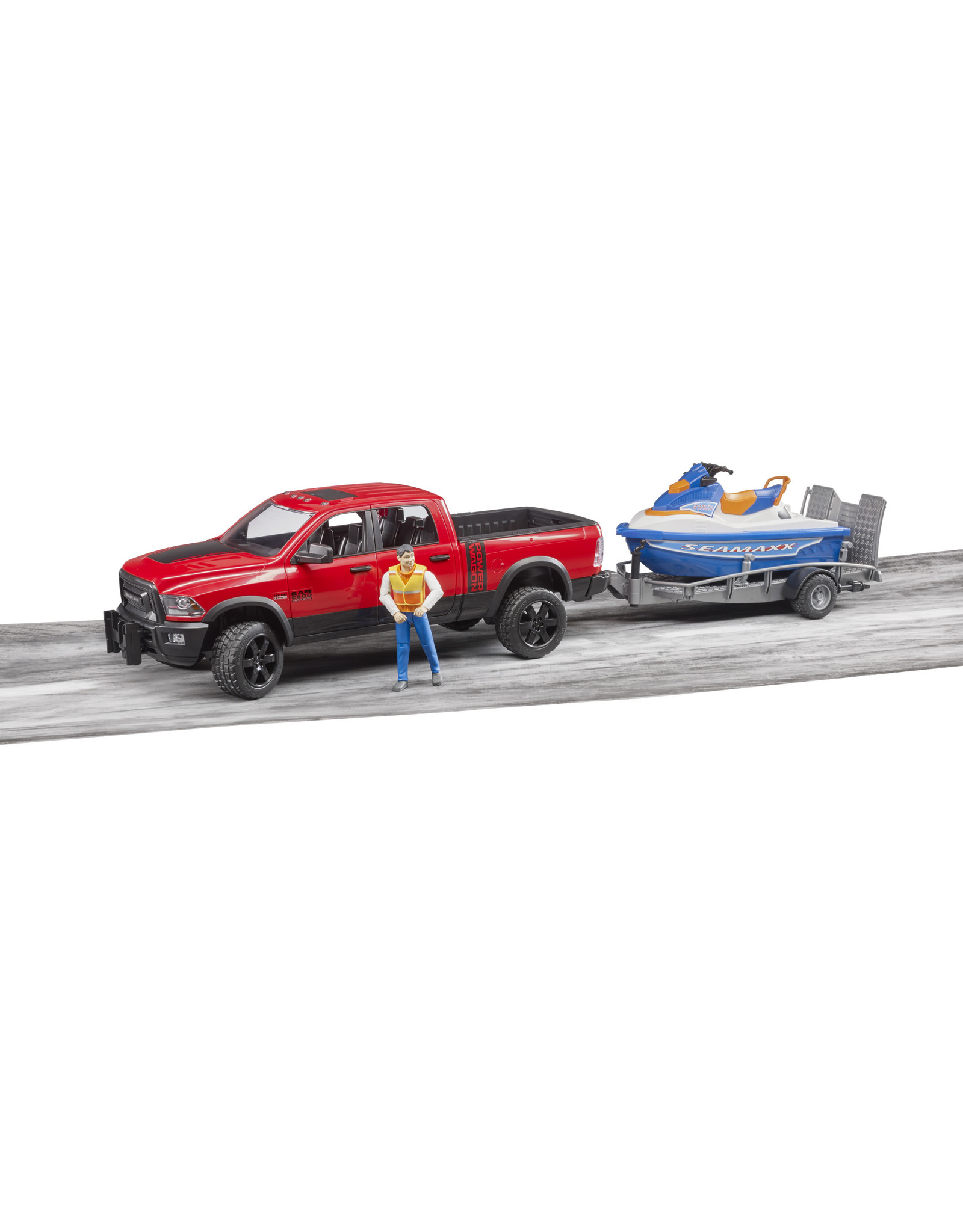 Bruder Bruder 02503 RAM 2500 Power Wagon met  Aanhanger, Jetski en Bestuurder (1:16)