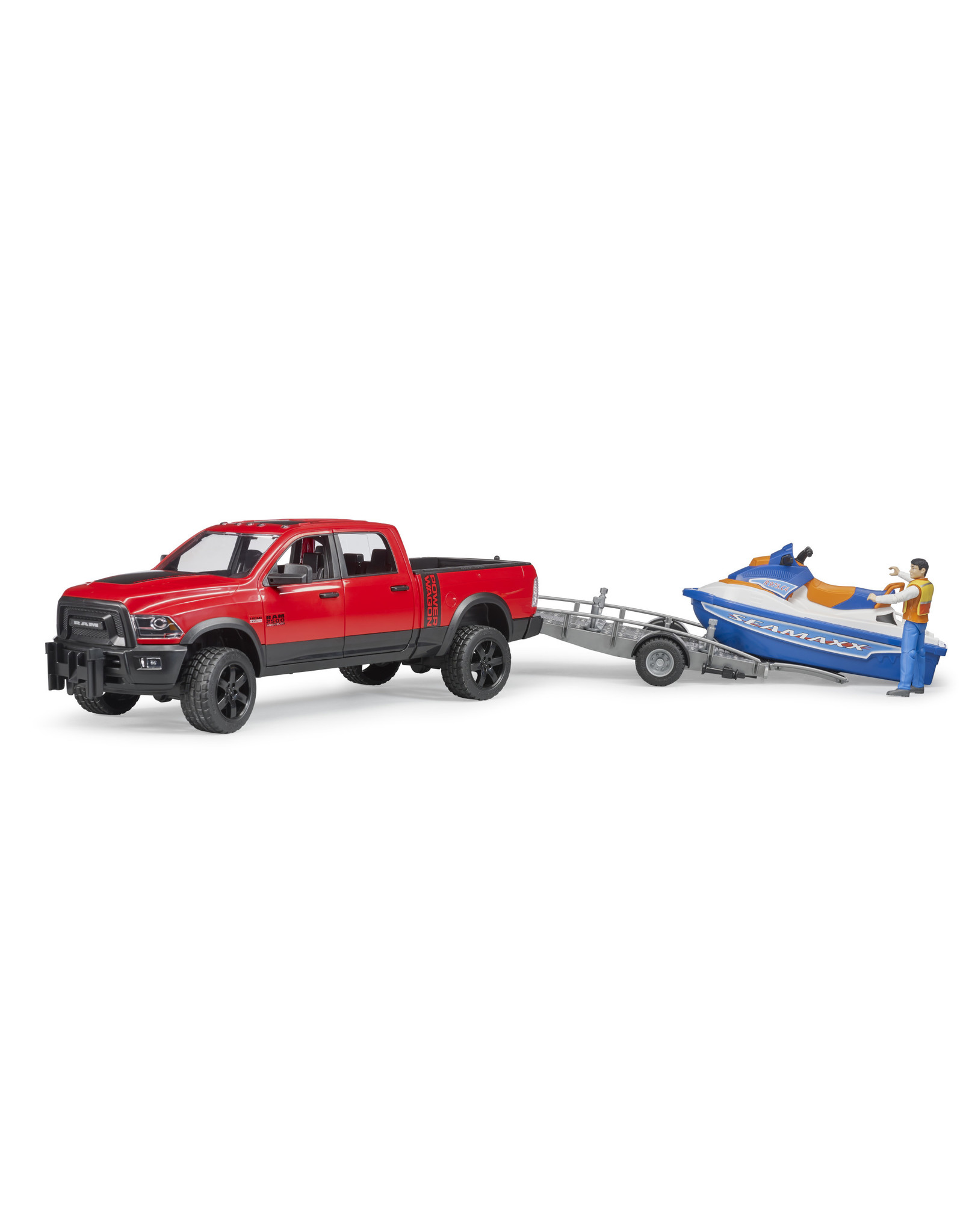 Bruder Bruder 02503 RAM 2500 Power Wagon met  Aanhanger, Jetski en Bestuurder (1:16)