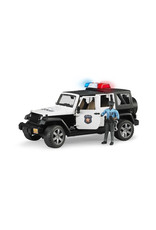 Bruder Bruder 02527 Jeep Wrangler Unlimited Rubicon Politieauto met Agent (1:16) + Licht- en Geluidsmodule