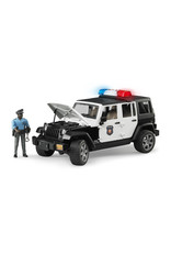 Bruder Bruder 02527 Jeep Wrangler Unlimited Rubicon Politieauto met Agent (1:16) + Licht- en Geluidsmodule