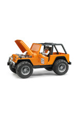 Bruder Bruder 02542 Jeep Cross Country Racer Oranje met Autocoureur  (1:16)