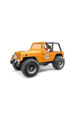 Bruder Bruder 02542 Jeep Cross Country Racer Oranje met Autocoureur  (1:16)