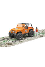 Bruder Bruder 02542 Jeep Cross Country Racer Oranje met Autocoureur  (1:16)