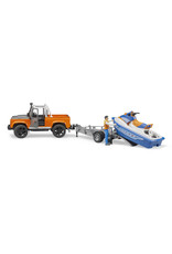 Bruder Bruder 02599 Land Rover Defender Pick-Up met Aanhanger, Waterscooter en Bestuurder (1:16) Bruder Bruder 02599 Land Rover Defender Pick-Up met Aanhanger, Waterscooter en Bestuurder (1:16)