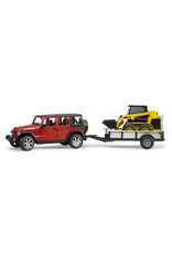 Bruder Bruder 02925 Jeep Wrangler Unlimited Rubicon + Caterpillar Compactlader (1:16)