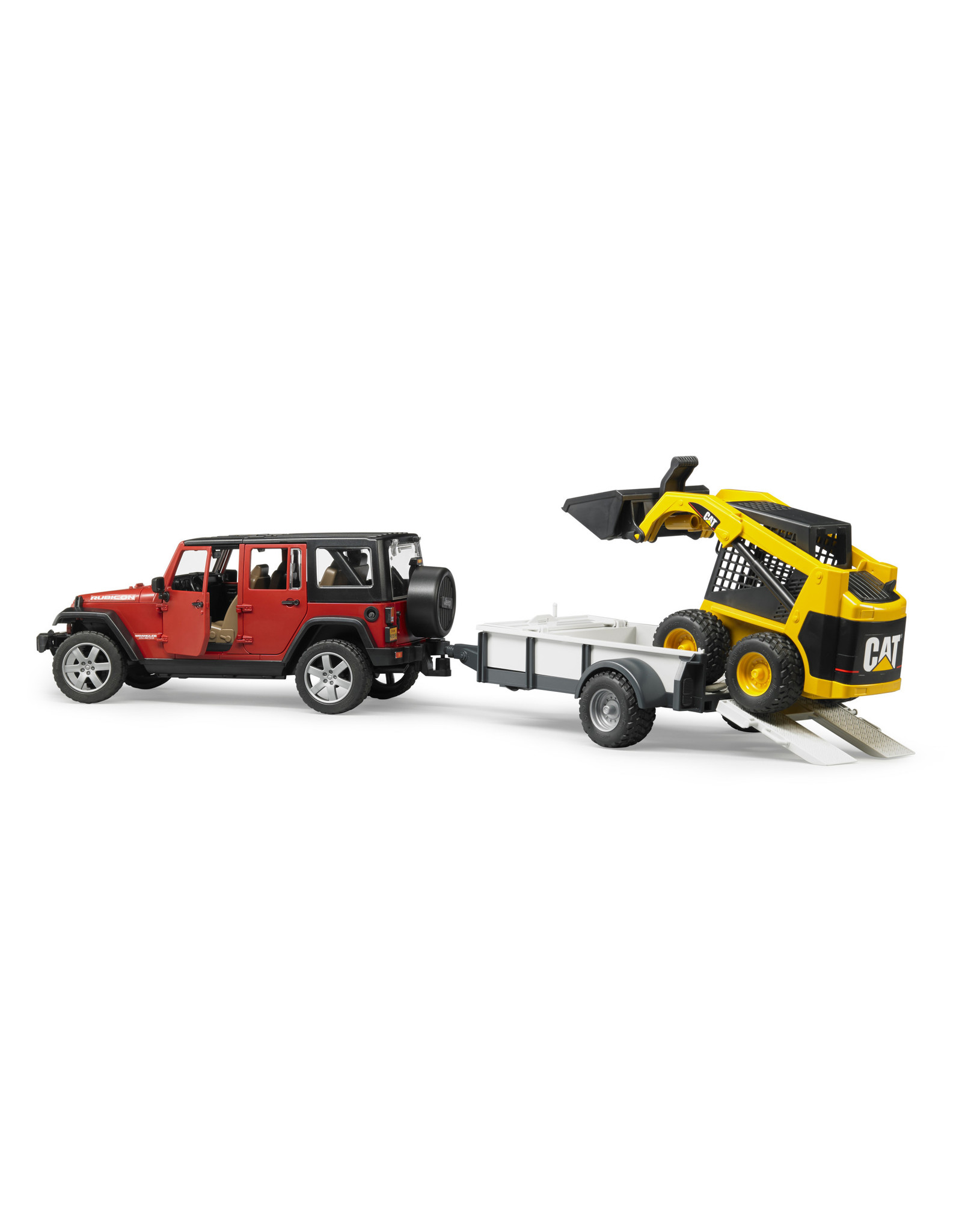 Bruder Bruder 02925 Jeep Wrangler Unlimited Rubicon + Caterpillar Compactlader (1:16)