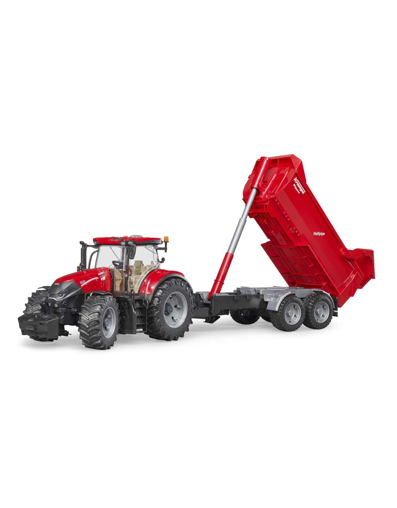 Bruder Bruder 03199 Case IH Optum 300CVX met Krampe Tandem Halfpipe Aanhanger (1:16)