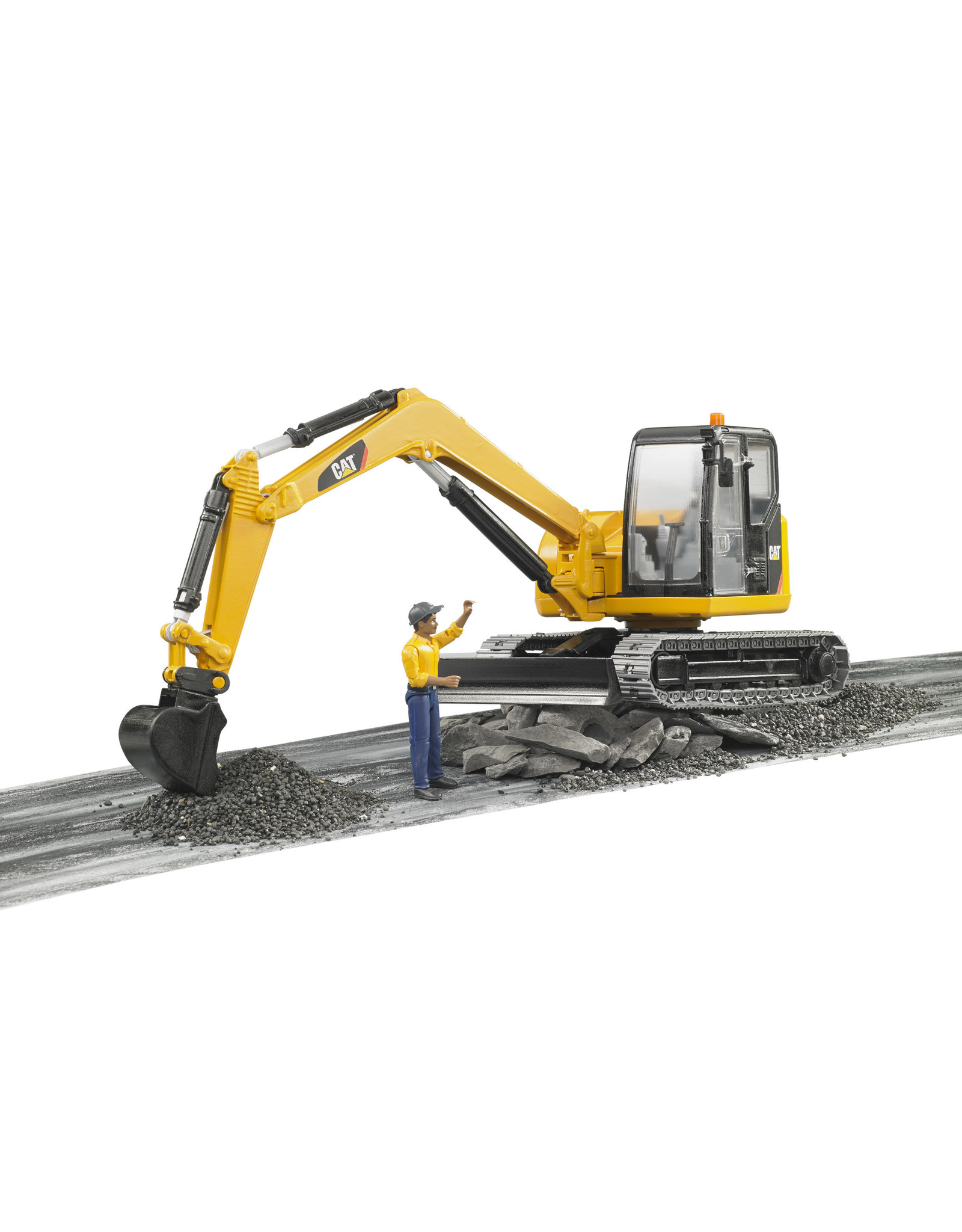 Bruder Bruder 02466 Caterpillar Minigraafmachine met Bouwvakker (1:16)