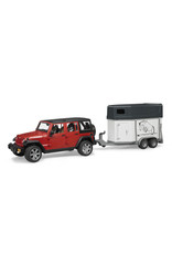 Bruder Bruder 02926 Jeep Wrangler Unlimited Rubicon met Paardentrailer en 1 Paard (1:16)