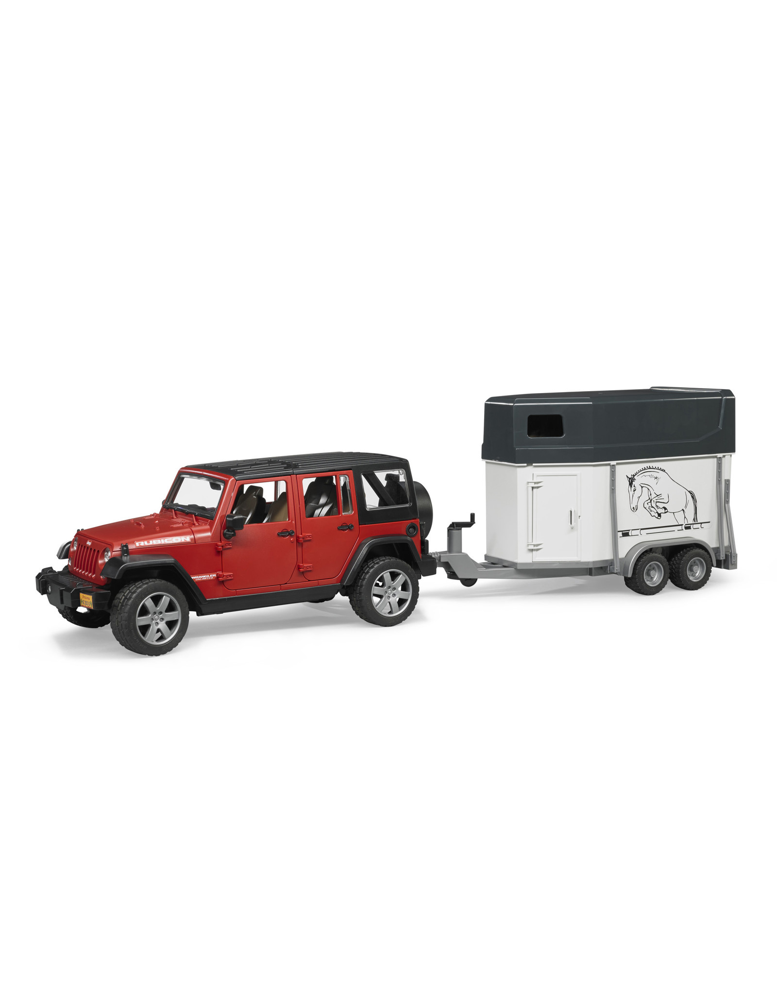 Bruder Bruder 02926 Jeep Wrangler Unlimited Rubicon met Paardentrailer en 1 Paard (1:16)