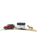 Bruder Bruder 02926 Jeep Wrangler Unlimited Rubicon met Paardentrailer en 1 Paard (1:16)