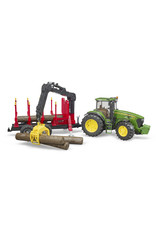 Bruder Bruder 03054 John Deere 7930 met Houttrailer en 4 Boomstammen Bruder Bruder 03054 John Deere 7930 met Houttrailer en 4 Boomstammen