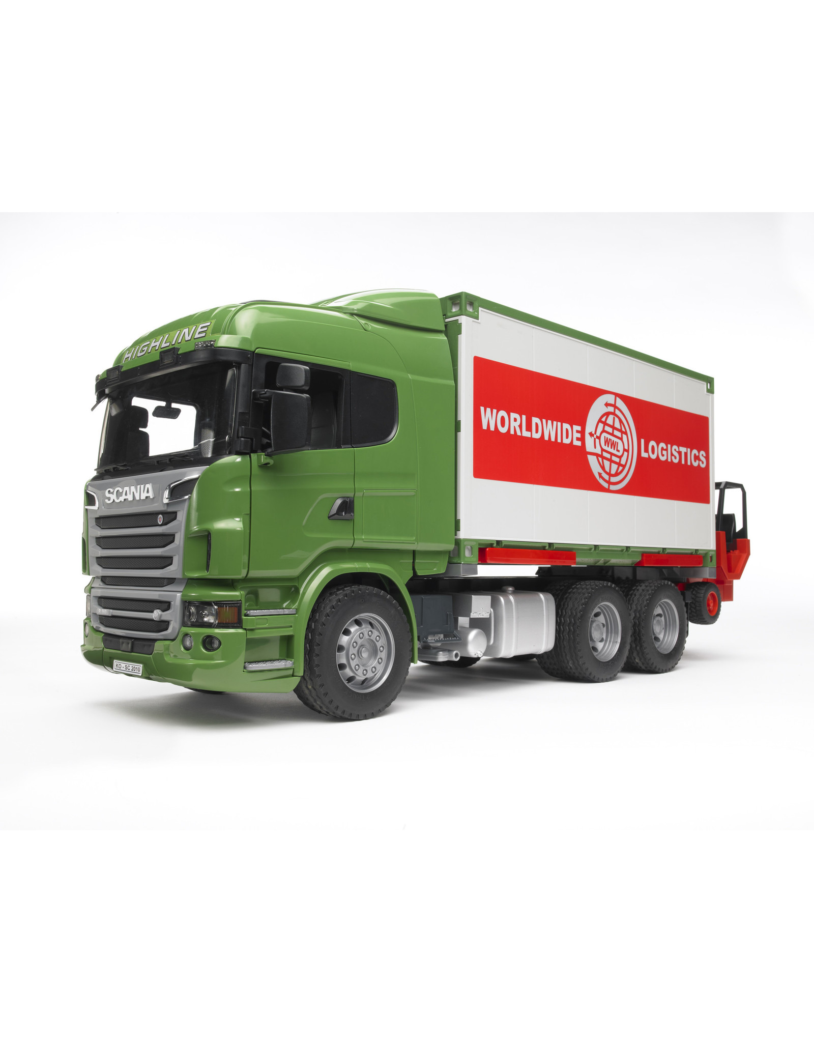 Bruder Bruder 03580 Scania-R Serie Vrachtwagen met Container en Heftruck (1:16)